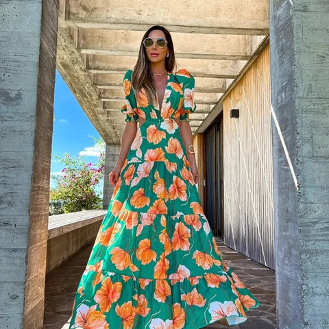 Luz - Vestido Floral Calado para Mujer