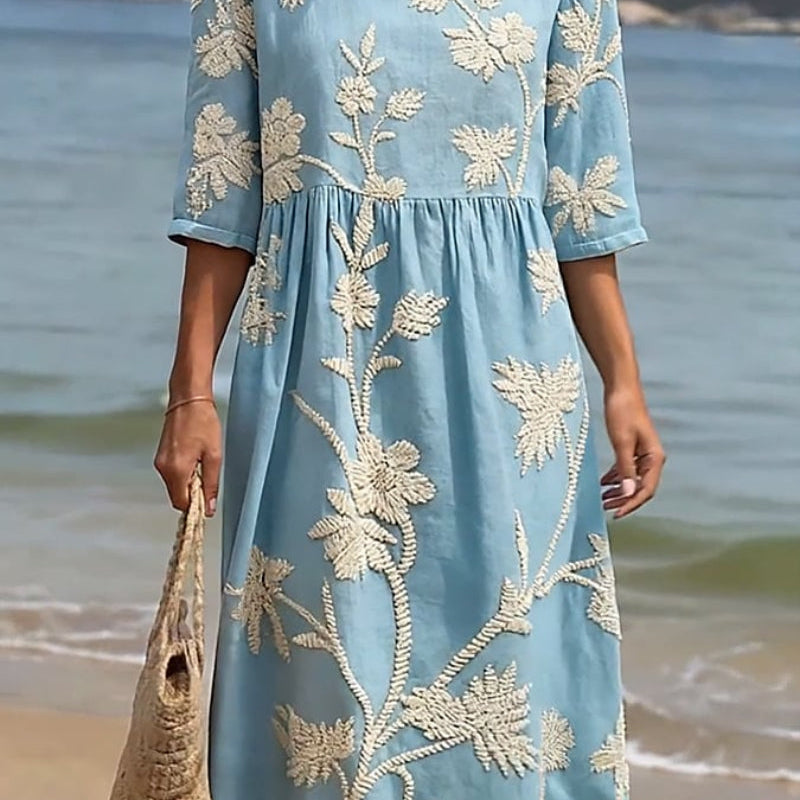 Raquel | Vestido Vintage Bordado para Mujer