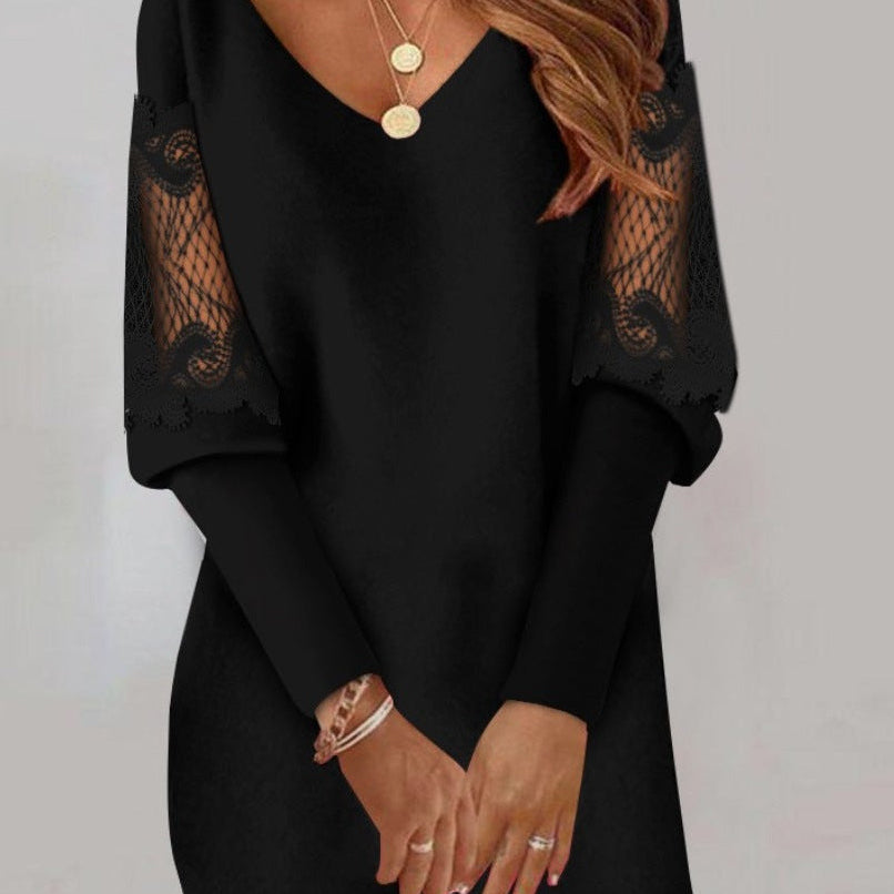 Caterine | Vestido de mangas de encaje