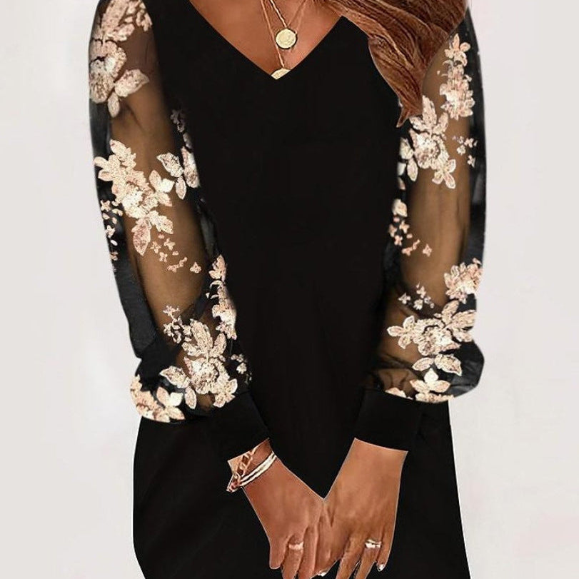 Caterine | Vestido de mangas de encaje