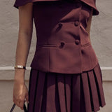 Conjunto Ivette™ Elegante con Detalles Plisados