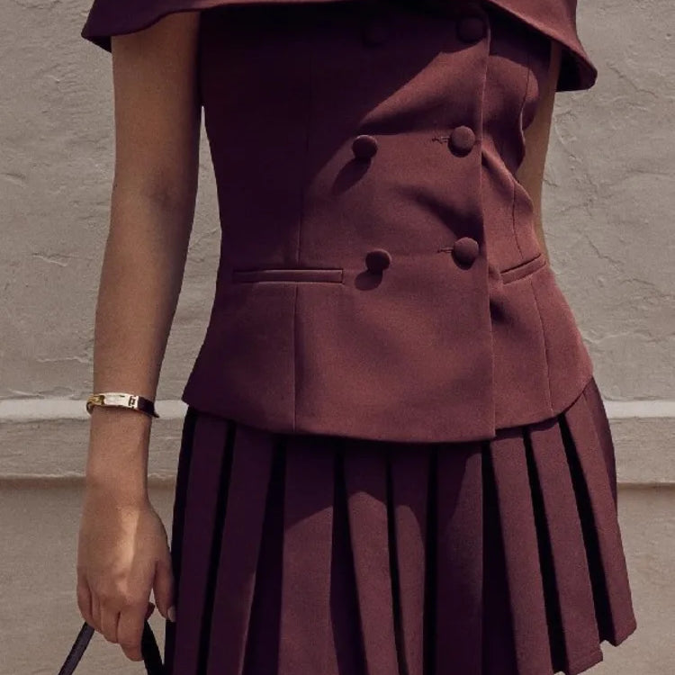 Conjunto Ivette™ Elegante con Detalles Plisados