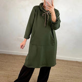 Glorita – Vestido juvenil con capucha y corte en A