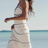 Vestido Paloma™ Blanco y Elegante de Punto