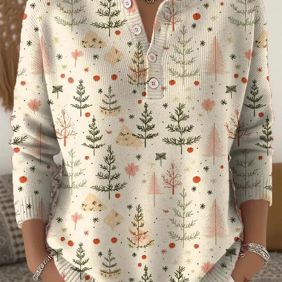 Manon | Suéter Navideño Cálido con Estampado Festivo