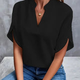 Deborah - Camisa de cuello en V suave y refinada