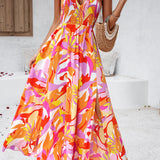 Scarlett™ Vestido plisado de tirantes y estampado primavera/verano