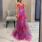 Giselle - Vestido largo con estampado floral encantador para Mujer