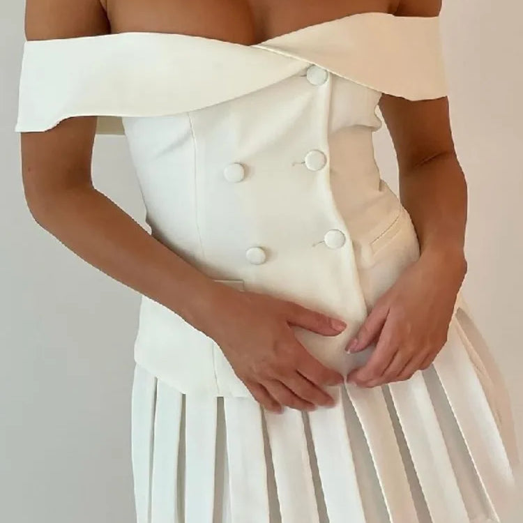 Conjunto Ivette™ Elegante con Detalles Plisados