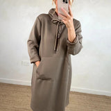 Glorita – Vestido juvenil con capucha y corte en A