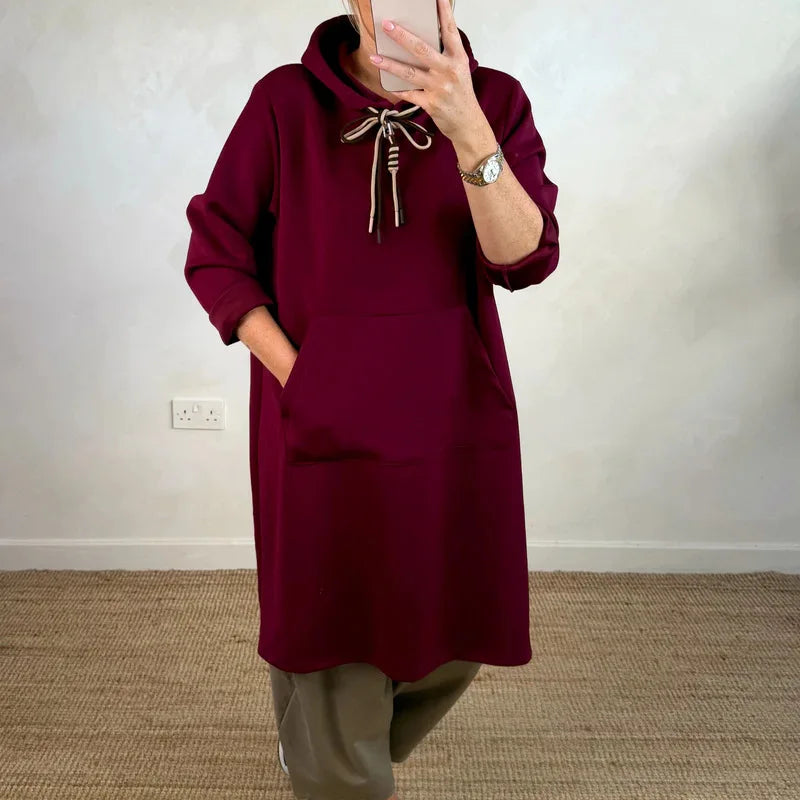 Glorita – Vestido juvenil con capucha y corte en A