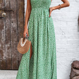 Scarlett™ Vestido plisado de tirantes y estampado primavera/verano
