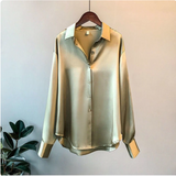 Camisa de satén para mujer