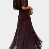 Magda™ | Vestido largo de flores con escote en V