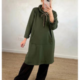 Glorita – Vestido juvenil con capucha y corte en A
