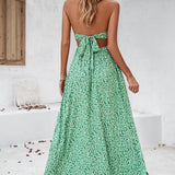Scarlett™ Vestido plisado de tirantes y estampado primavera/verano