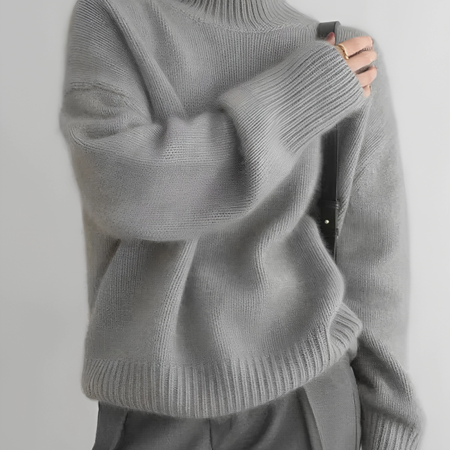 Sophia - Jersey de cachemira de cuello alto