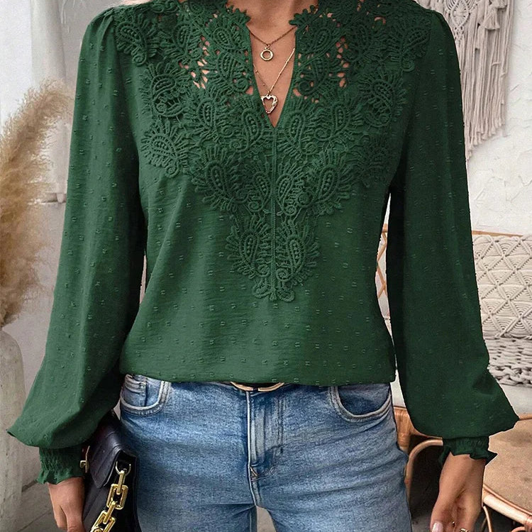 Clementine - Blusa elegante con escote en V