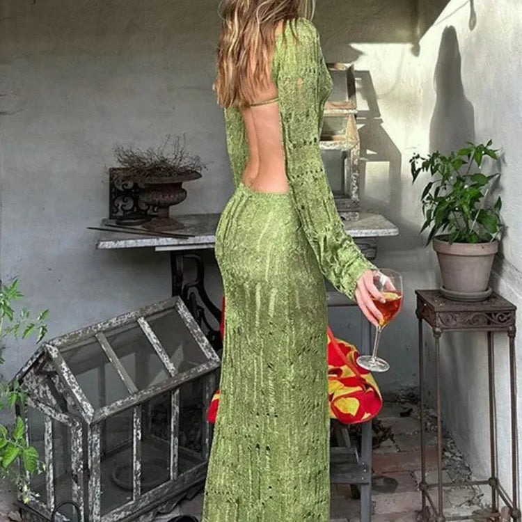 Maxine ™ vestido de punto sin espalda