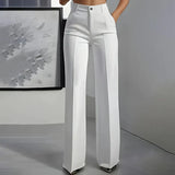 Eddi | Pantalones de talle alto elegantes de corte recto