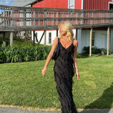 Rosa™ elegante vestido largo de verano