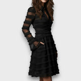 Parisa – Vestido de Mujer Midi de Flecos Transparente