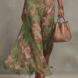 Alejandra | Vestido maxi floral verde para Mujer