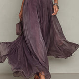 Flavia -  Vestido largo violeta con escote en forma de llave para Mujer