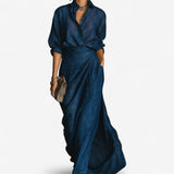 Tina - Vestido Maxi Azul Océano para Mujer