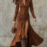 Ariadna | Vestido largo de Mujer con volantes