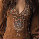 Magda – vestido mini vintage marrón