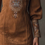 Magda – vestido mini vintage marrón