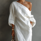 Nerina • Vestido maxi asimétrico elegante y fluido