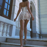 Elionne™ | Vestido Corto Elegante Sin Mangas de Encaje