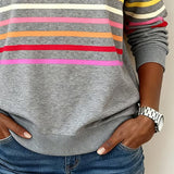 Viena – Sudadera con cremallera de rayas de colores