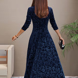 Denise | Elegante vestido de fiesta de terciopelo con escote en V