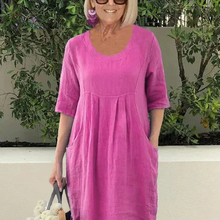 Beatrice™ VESTIDO CASUAL DE ALGODÓN CON BOLSILLOS