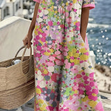 Elena | Vestido midi floral suelto y ligero para Mujer