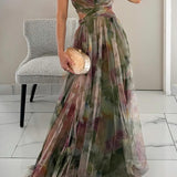Giselle - Vestido largo con estampado floral encantador para Mujer