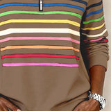 Viena – Sudadera con cremallera de rayas de colores