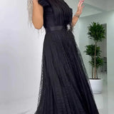 Aveline – Vestido elegante de chiffon de seda