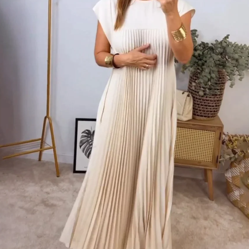 Paola™ VESTIDO CON MANGA PLISADA