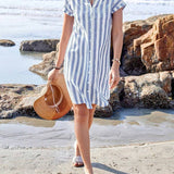 Martine™ | Elegante vestido camisero a rayas