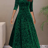 Denise | Elegante vestido de fiesta de terciopelo con escote en V