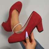 Laure™ – Zapatos de punta ancha con tacón estable para una comodidad sin dolor
