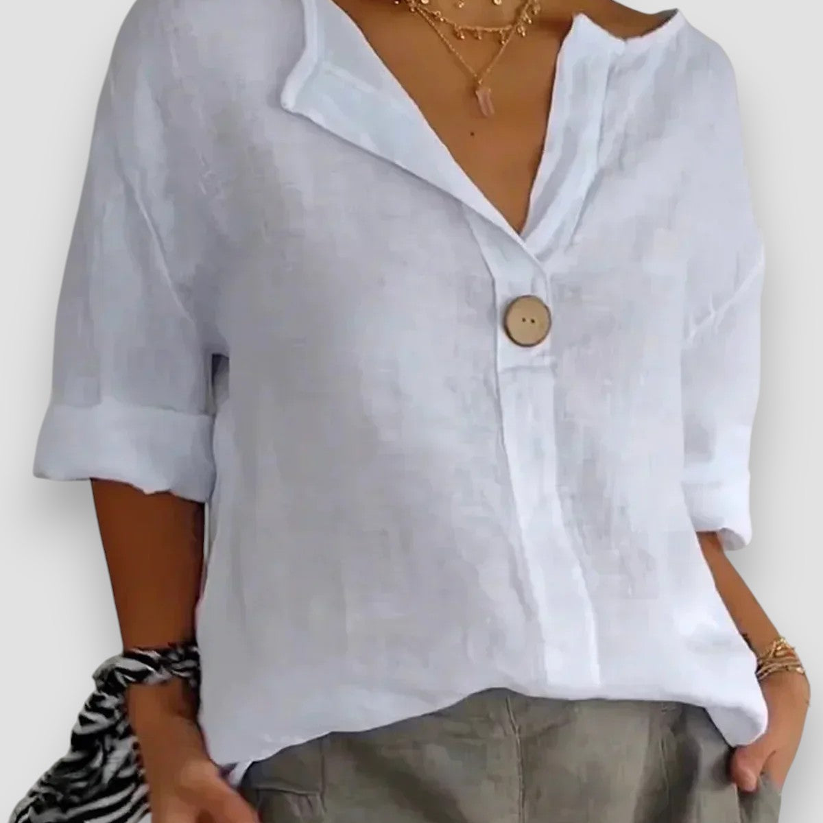 Tessa - Blusa informal con cuello en V