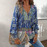 Sarah - Top floral bohemio fluido