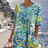 Elena | Vestido midi floral suelto y ligero para Mujer