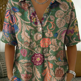 Anna – Blusa con cuello y estampado para Mujer