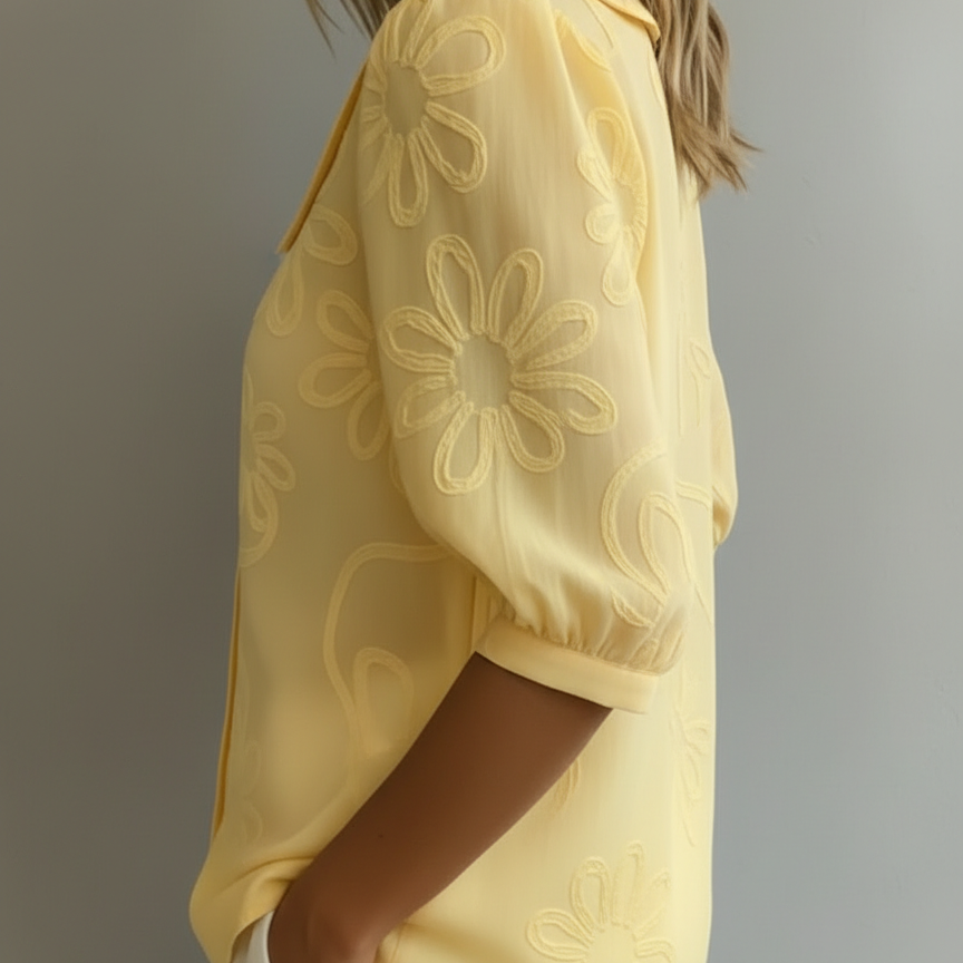 Aurélie — Blusa ligera floral elegancia natural para Mujer